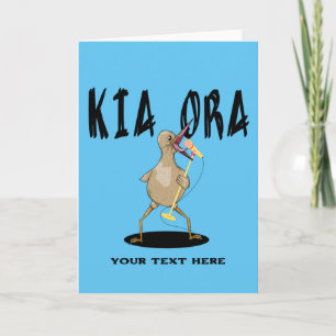 Kia ora Kiwi Maori Hälsning Kort