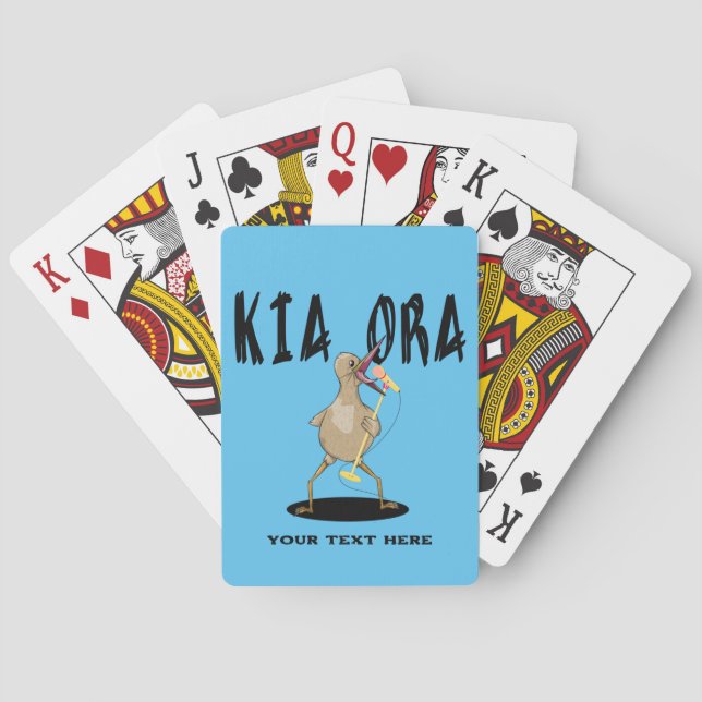 Kia ora Kiwi Te Reo Hälsning Casinokort (Baksidan)