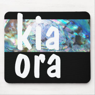 KIA ORA MAORI AOTEAROA NEW ZEALAND KIWI PAUA BLACK MUSMATTA