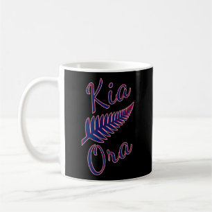 Kia Ora Maori Hälsning Nya Zeelands Pride Silver F Kaffemugg