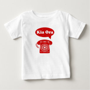 Kia Ora Te Reo Maori Language Retro Telefon T Shirt