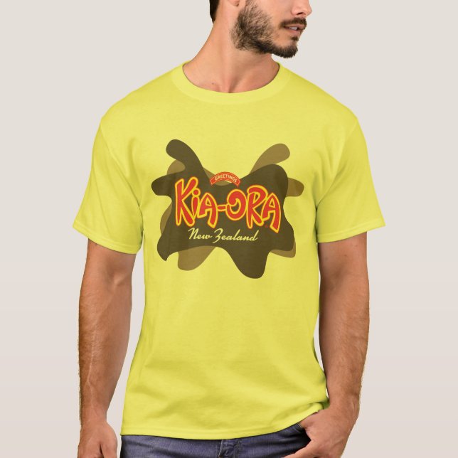 KiaOra Print-zazzle.ai Tee Shirt (Framsida)