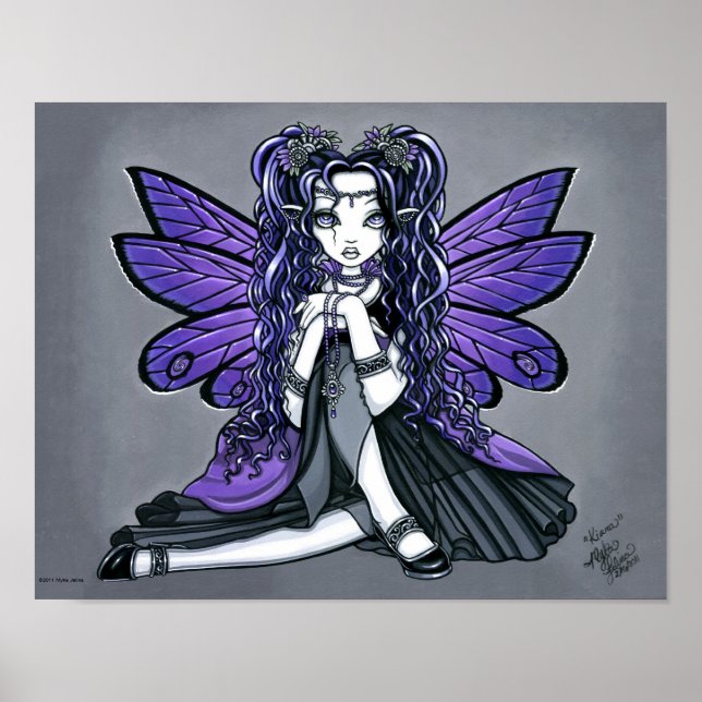 "Kiara" Gothic Butterfly Fairy Princess Poster (Framsidan)