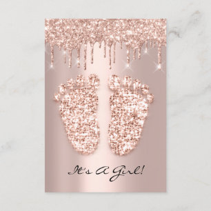 Kiara-händelseloggarna Ro Guld Baby Shower Feet Inbjudningar