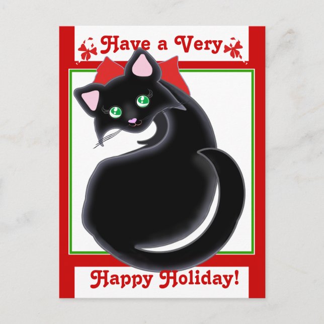 Kiara Toon Kitty Holiday! Julkort Helg Vykort (Framsida)