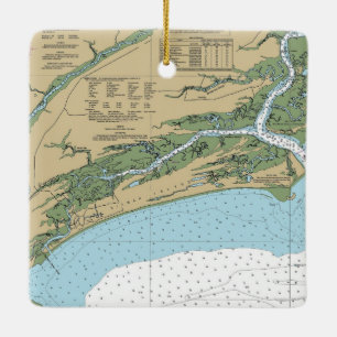Kiawah Island South Carolina Chart Julgransprydnad Keramik