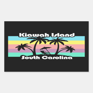 Kiawah Island South Carolina Rektangulärt Klistermärke