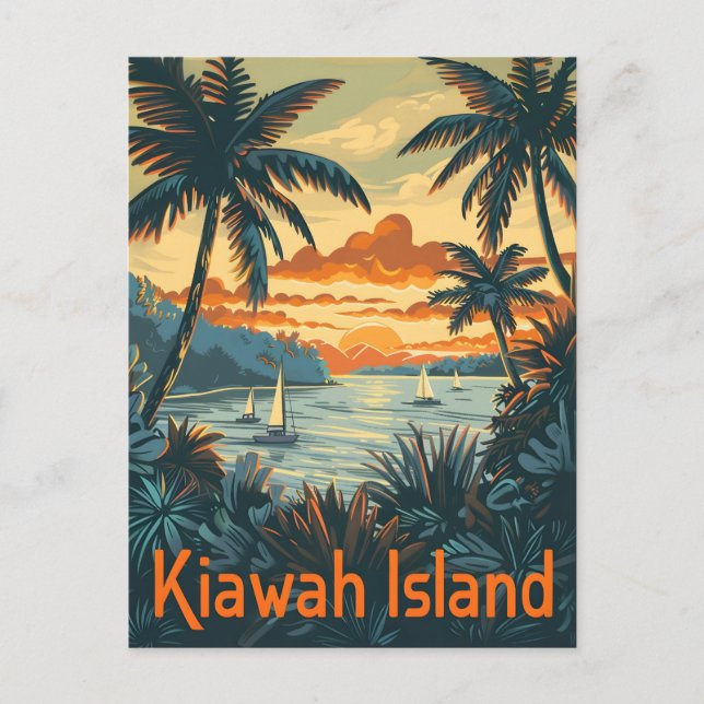 Kiawah Island Vintage Vykort (Framsida)