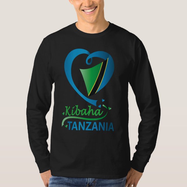 Kibaha Tanzania Flag Tanzanian Men Women T Shirt (Framsida)