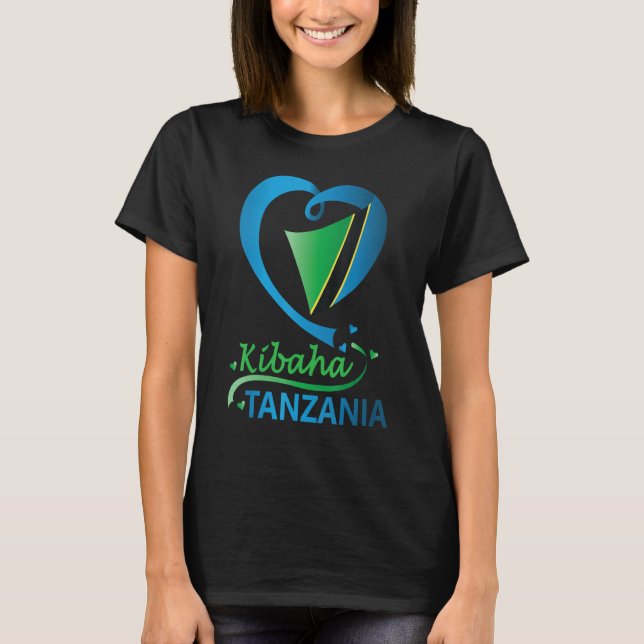Kibaha Tanzania Flag Tanzanian Men Women T Shirt (Framsida)