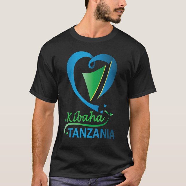Kibaha Tanzania Flag Tanzanian Men Women T Shirt (Framsida)
