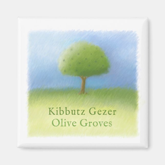 Kibbutz Gezer Olive Groves Magnet (Framsidan)