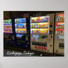 Kichijoji, poster i Tokyo i maskin