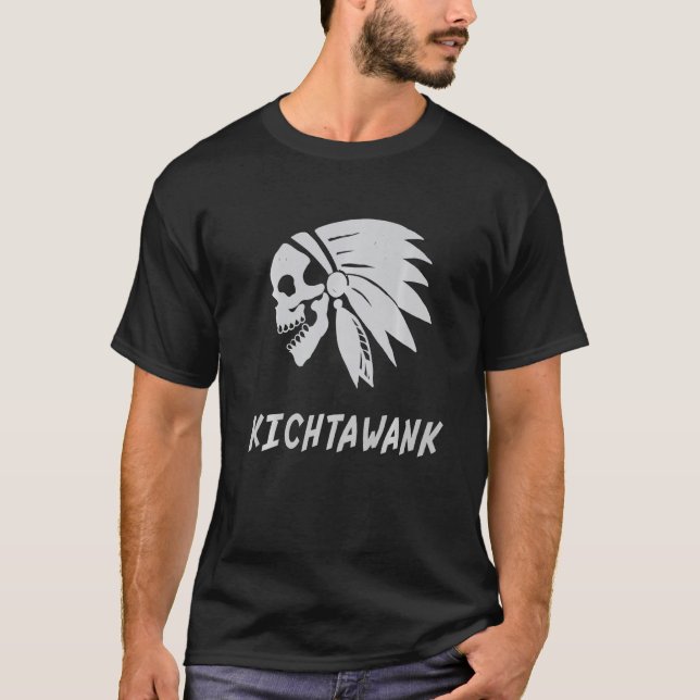 Kichtawank Native Indian Born Freedom Evi T Shirt (Framsida)