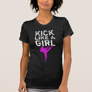 Kick as a Girl - Karate Martial Arts T-Shirt