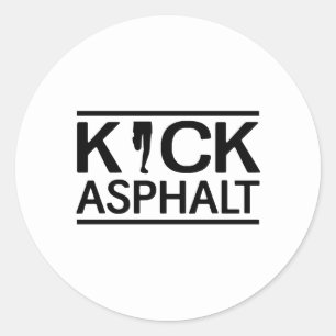 Kick Asphalt Runt Klistermärke