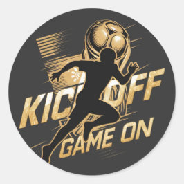 KICK AV GAME PÅ VECTOR FOOTBALL RUNT KLISTERMÄRKE