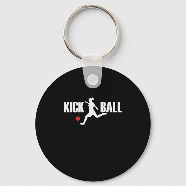 Kick Ball Gummiball Kickball Sport Amerika Nyckelring (Framsida)