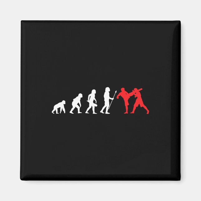 Kick-boxare Kickboxning Utveckling Träning Fight  Magnet (Framsidan)