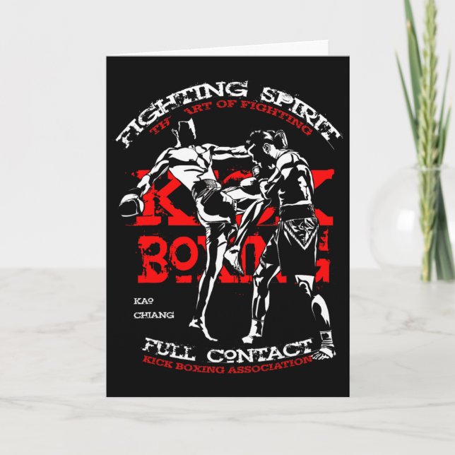 Kick Boxing Fighter Design For Mma Fans  Kort (Framsida)