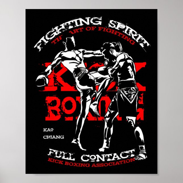 Kick Boxing Fighter Design For Mma Fans  Poster (Framsidan)