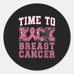Kick Breast Cancer Awareness Rosa Ribbon Bo Runt Klistermärke