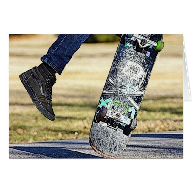 Kick Flip It Måleriskt OBS Kort (Framsidan Horizontal)