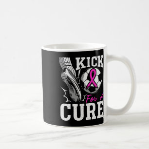 Kick For A Cure Bröstcancer Medvetenhet Rosa Band Kaffemugg