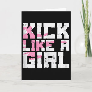 Kick like Girl Karate Taekwondo Kung fu Martial Ar Kort