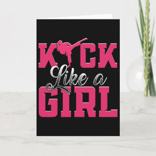 Kick like Girl Karate Taekwondo Martial Arts Kort
