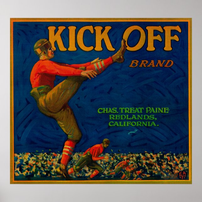 Kick Off Orange LabelRedlands, CA Poster (Framsidan)