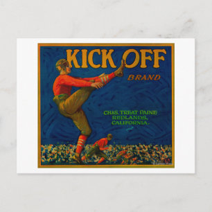 Kick Off Orange LabelRedlands, CA Vykort