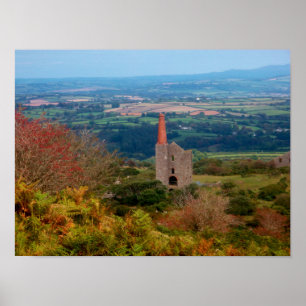 Kick på den hedBodmin heden Cornwall England Poster