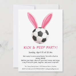Kick & Peep-firande – Påskfotbolls-inbjudan Inbjudningar