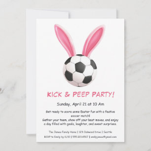 Kick & Peep-firande – Påskfotbolls-inbjudan Inbjudningar