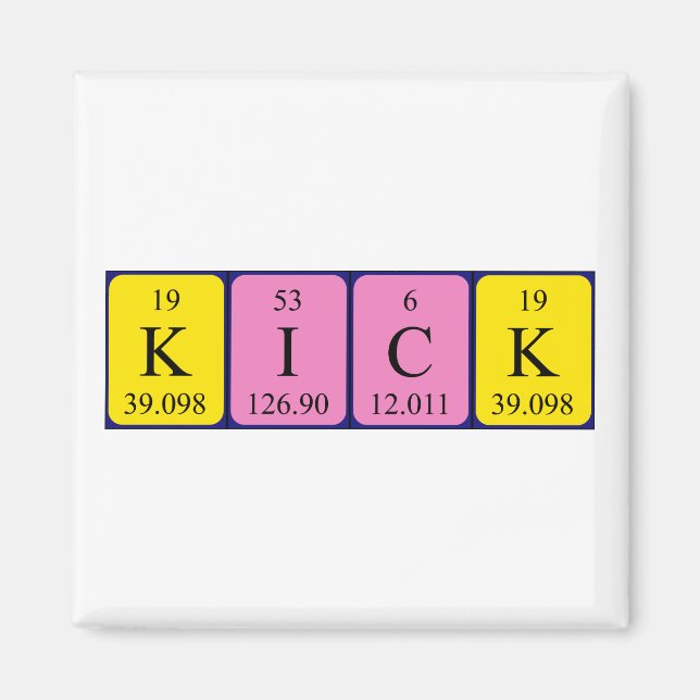 Kick Periodisk magnet bord namn (Framsidan)