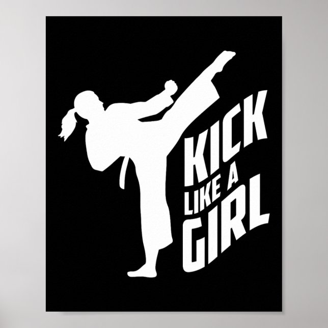 Kick som en flicka-karate Kickboxing Girl Poster (Framsidan)