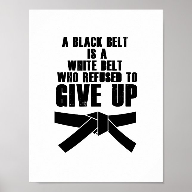 Kick som en tjej Karate Tae Kwon Do Martial Arts Poster (Framsidan)