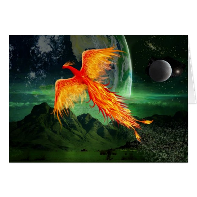 Kick som flyger Phoenix Hälsningskort (Framsidan Horizontal)