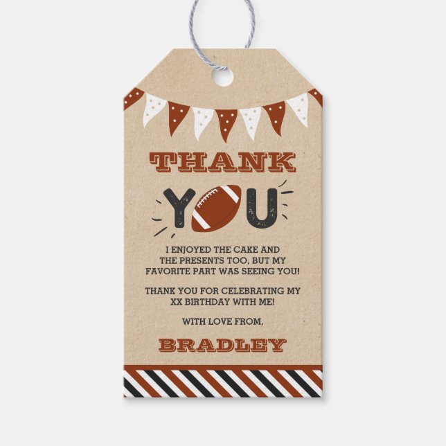 Kicka Big One | Fotboll 1:a födelsedag Presentetikett (Framsidan)