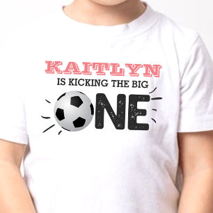 Kicka Big One Fotboll 1 födelsedag T Shirt
