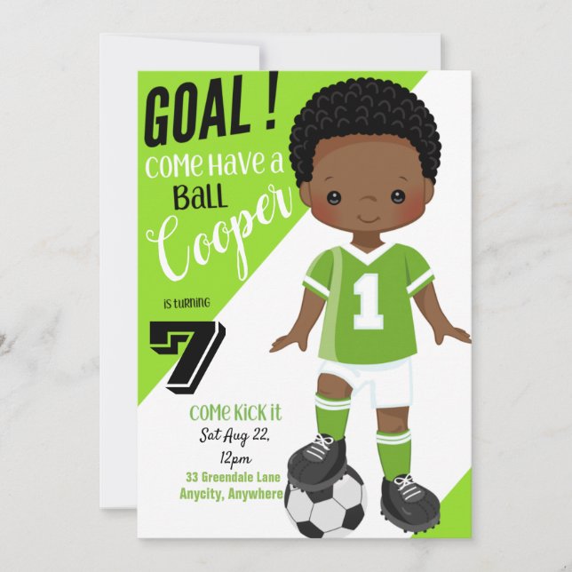 Kicka det födelsedagsinbjudningskort (Framsida)