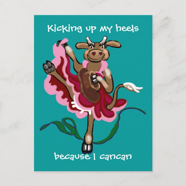 Kicka upp mina klackar vykort (Framsida)