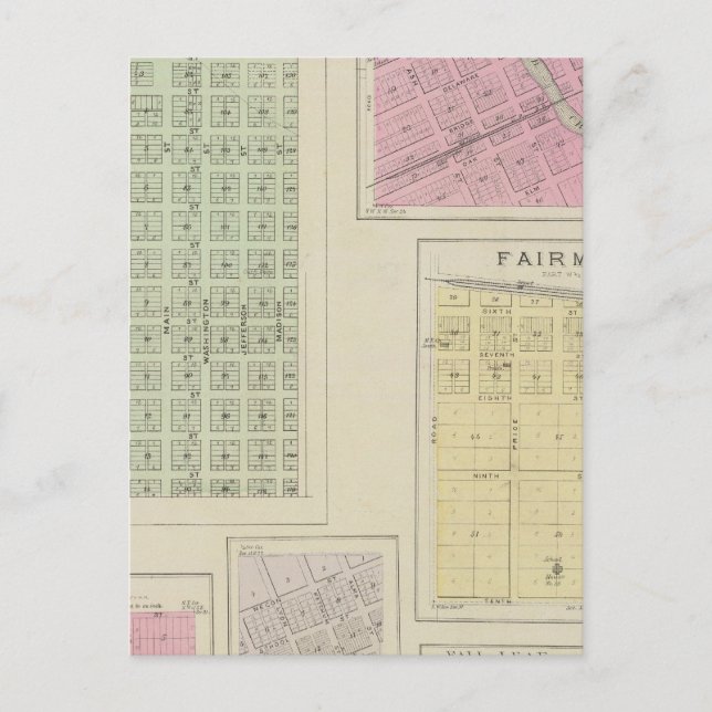 Kickapoo, Linwood, Fairmount och Lenape, Kansas Vykort (Framsida)