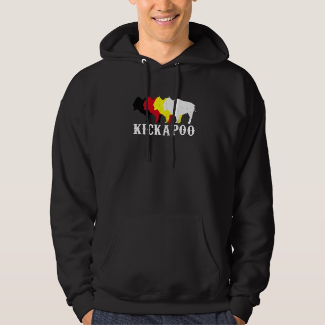 Kickapoo Tribe Nation Infödda mexikanska indianska Hoodie (Framsida)