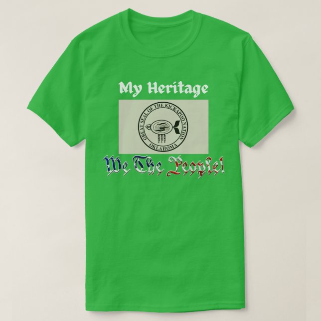 Kickapoo Tribe nation Oklahoma mitt arv T Shirt (Design framsida)