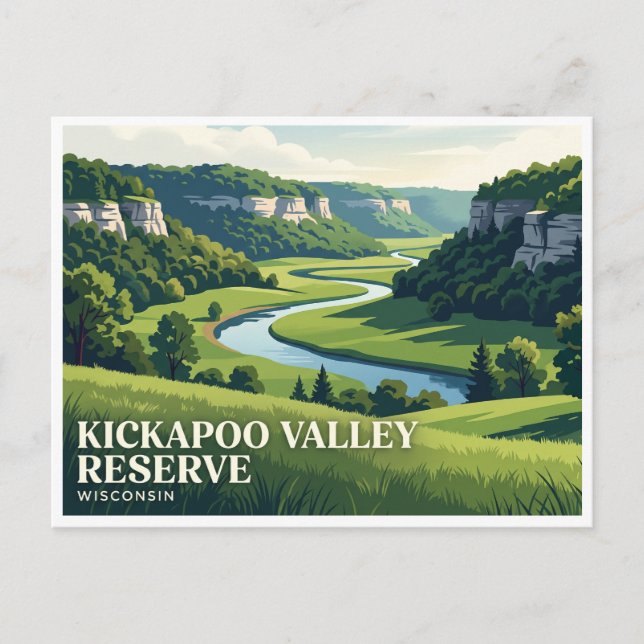 Kickapoo Valley Reserve La Farge Vykort (Framsida)