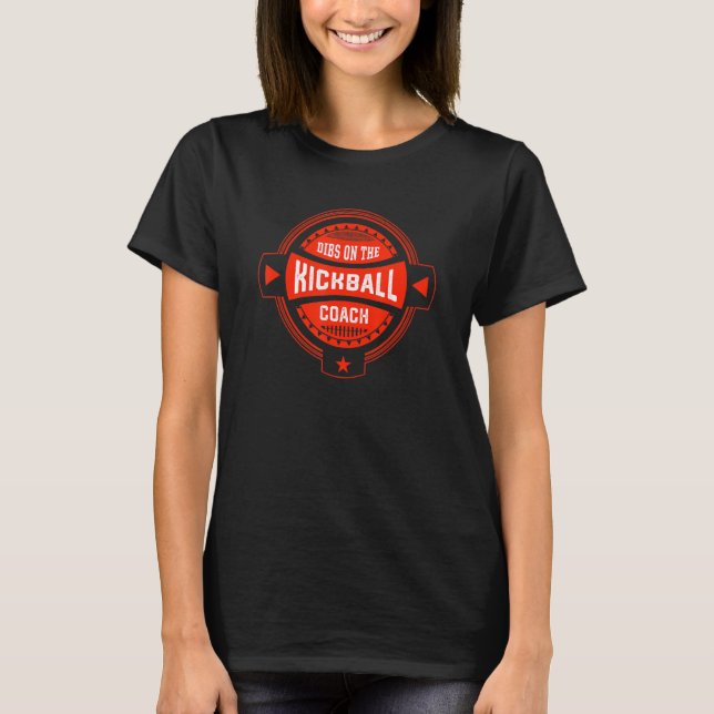 Kickball Coach Ord Kick Baseball Q T Shirt (Framsida)