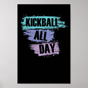 Kickball hela dagen Gummiball USA Sport Poster