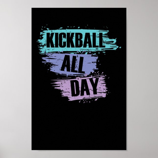 Kickball hela dagen Gummiball USA Sport Poster (Framsidan)